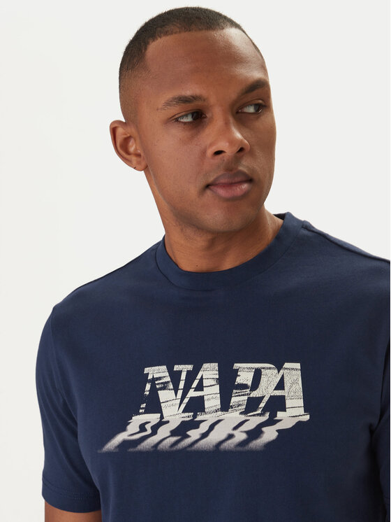 Napapijri Napapijri T-shirt Lodestar NP0A4FGY Tamnoplava Regular Fit