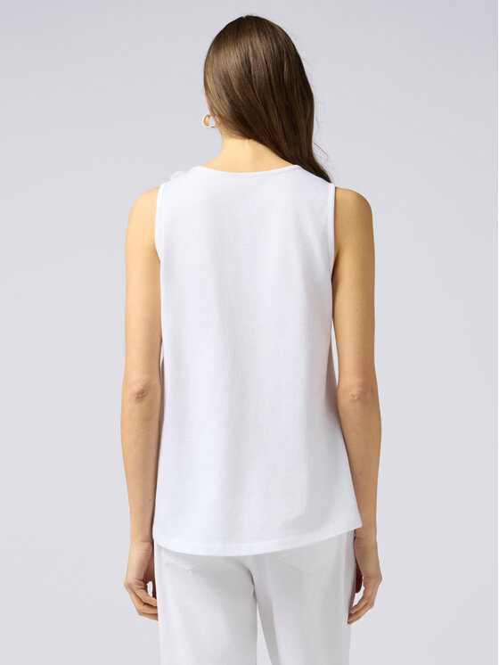 Oltre Oltre Top G327J004068N011 Biały Slim Fit