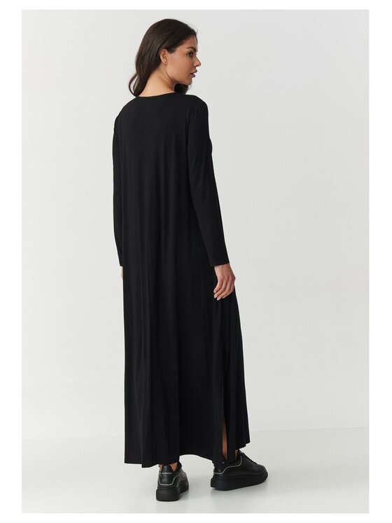 Makadamia Makadamia Sukienka codzienna M895 Czarny Loose Fit