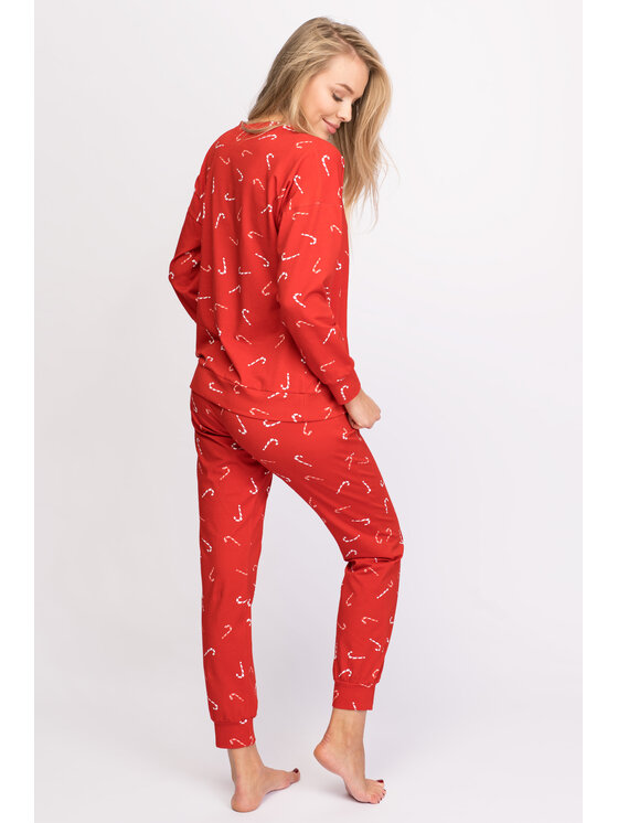 LaLupa LaLupa Piżama LA146 Czerwony Comfort Fit