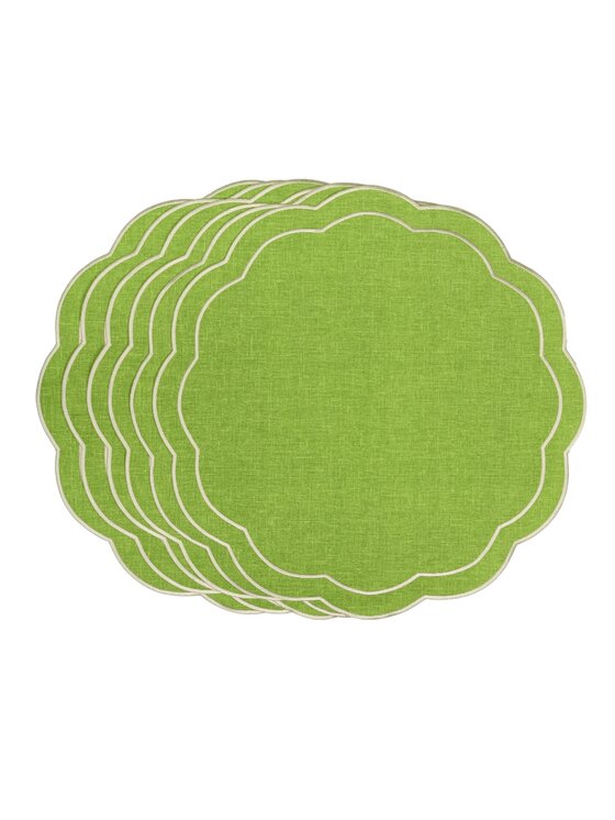 Roseberry Home Roseberry Home Podkładka na stół haftowana Lime Petali Czarny