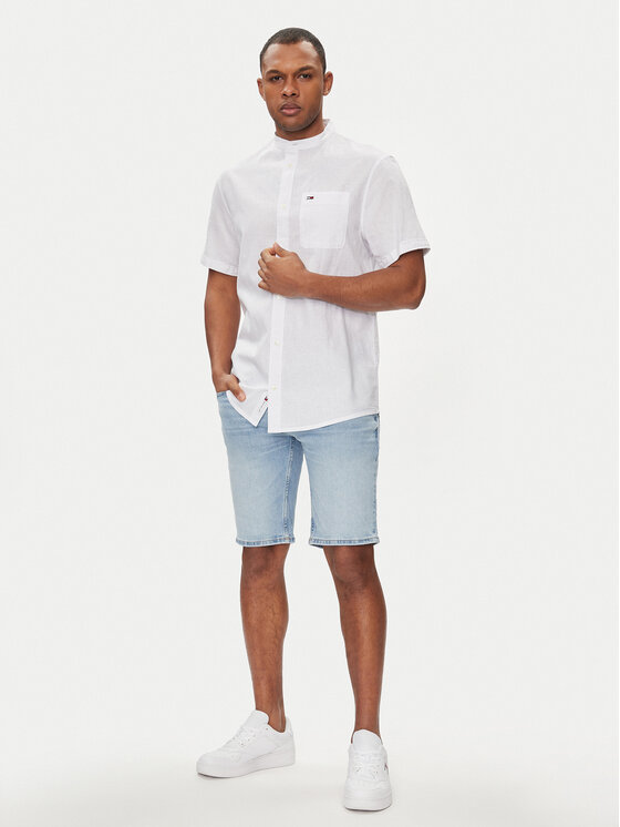Tommy Jeans Tommy Jeans Košeľa Mao DM0DM18965 Biela Regular Fit