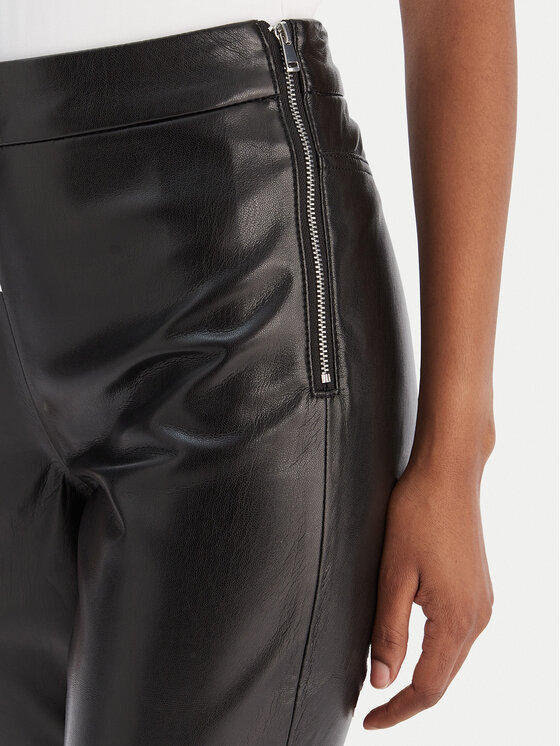 BOSS BOSS Pantaloni in similpelle C_Taskin 50551469 Nero Slim Fit