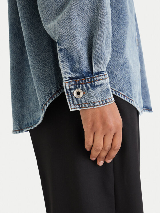 Patrizia Pepe Patrizia Pepe Τζιν πουκάμισο 8C0833/D108-CB05 Μπλε Regular Fit