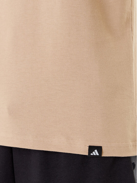 adidas adidas T-särk Slide Graphic JZ1037 Beež Regular Fit