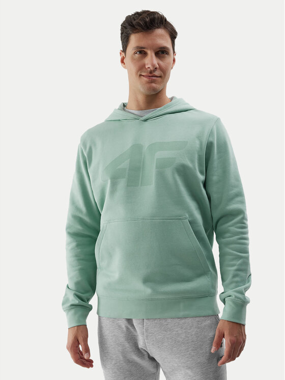 4F Mikina 4FWSS24TSWSM0950 Zelená Regular Fit