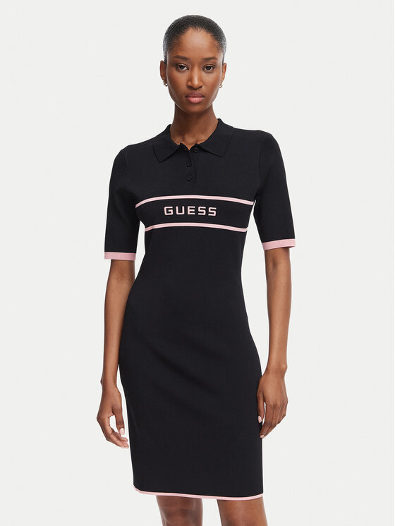 Guess Guess Kasdieninė suknelė G6YK40 Z1082 Juoda Slim Fit