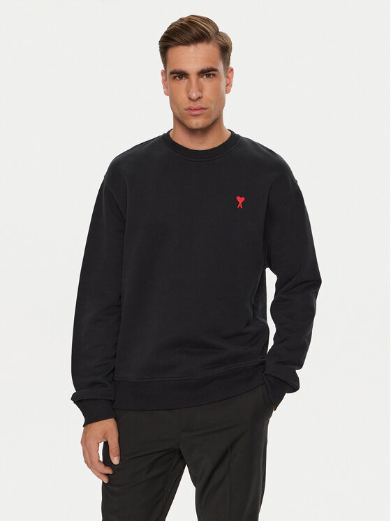 AMI PARIS AMI PARIS Μπλούζα BFUSW001.730 Μαύρο Regular Fit