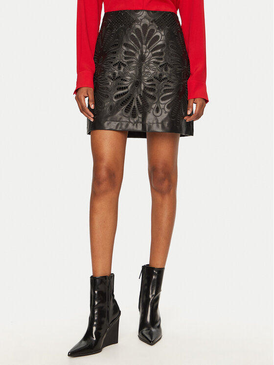 Vero Moda Vero Moda Műbőr szoknya Rocky 10330112 Fekete Slim Fit