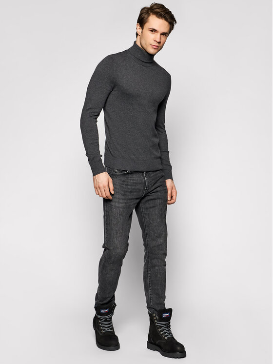 Jack&Jones Jack&Jones Rollkragenpullover Emil Knit Roll 12157417 Grau Regular Fit