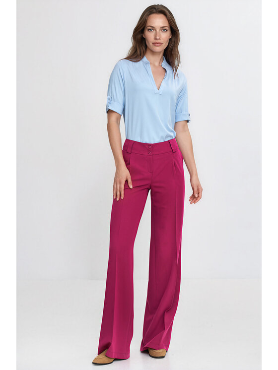 NIFE NIFE Bluzka B243 Niebieski jasny Relaxed Fit
