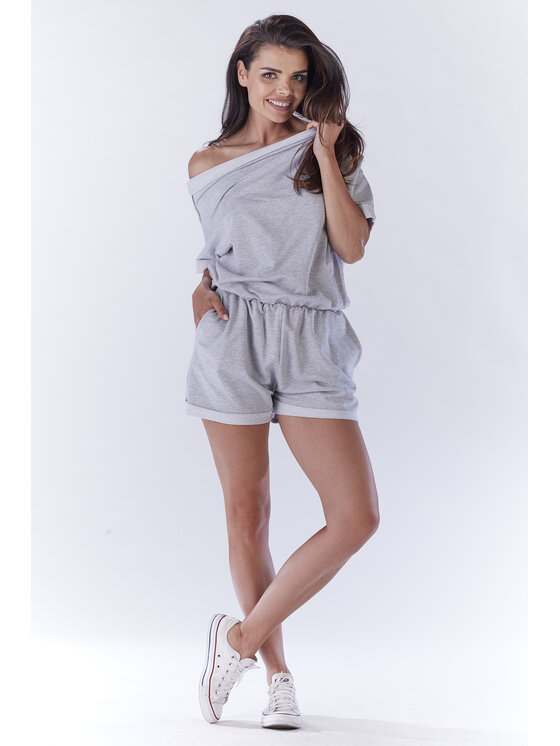 Awama Awama Kombinezon A188 Szary Basic Fit