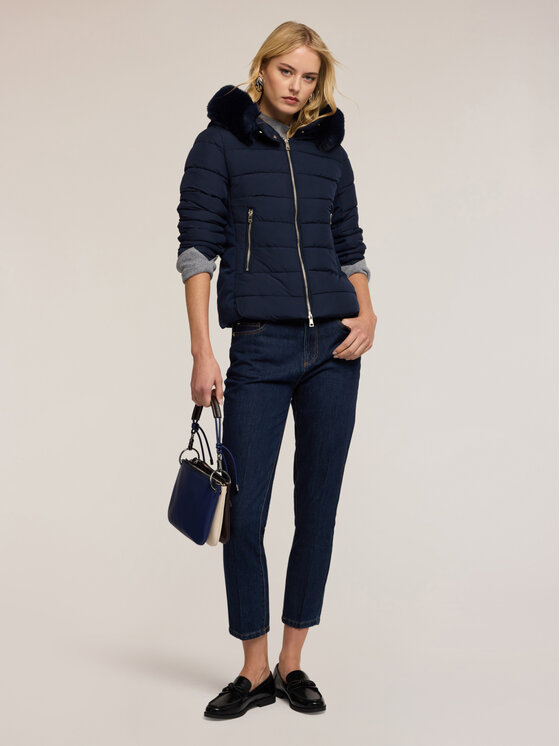 Motivi Motivi Giubbotto piumino F061Q000706N034 Blu Regular Fit