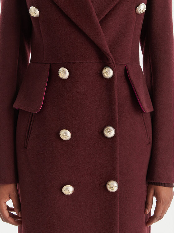 YES LONDON YES LONDON Cappotto di lana CD1230ECO Bordeaux Regular Fit