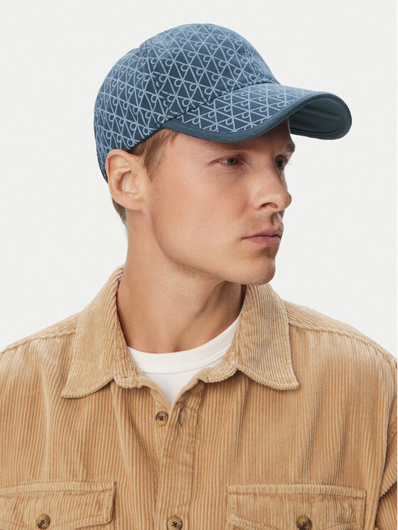 Calvin Klein Calvin Klein Czapka z daszkiem Emblem Print W Leather Patch Cap LV04D5029G Niebieski