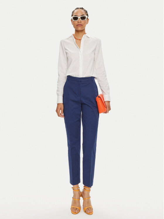PINKO Pinko Hlače iz tkanine Bello 100155 A1KH Modra Regular Fit