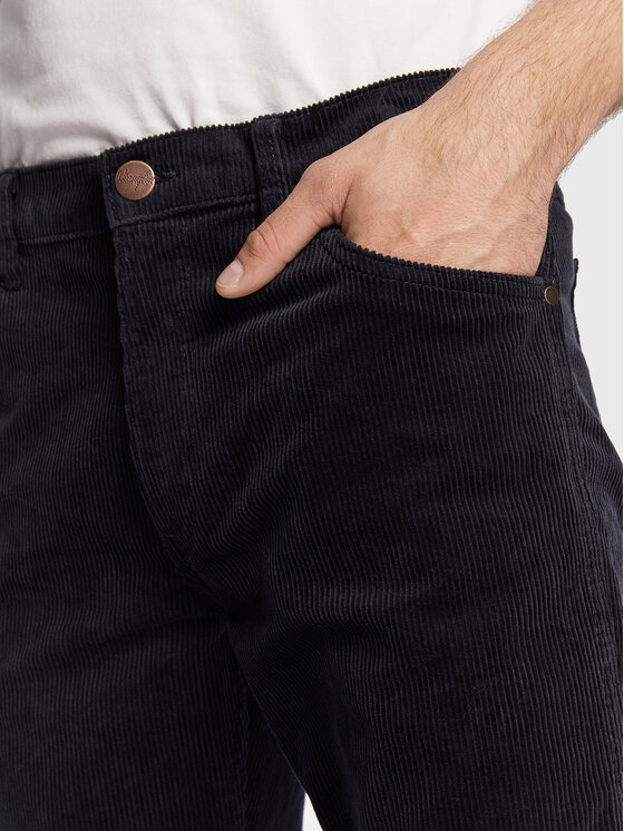Wrangler Wrangler Pantaloni di tessuto Greensboro 803 W15QA2114 112319949 Blu scuro Straight Fit