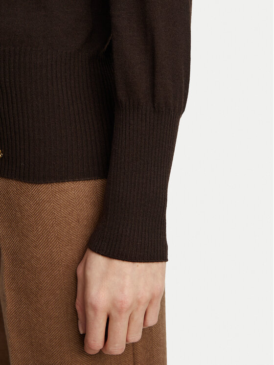 Luisa Spagnoli Luisa Spagnoli Rollkragenpullover Manos F 100524 Dunkelbraun Regular Fit