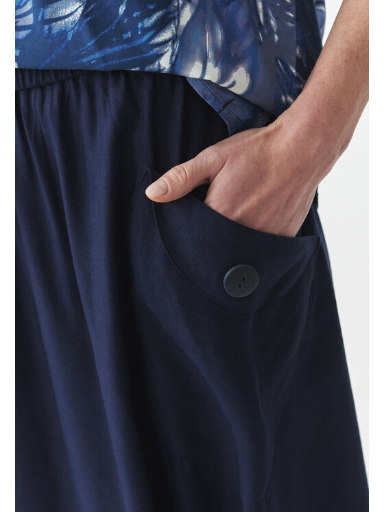 TATUUM TATUUM Spódnica midi MILA Granatowy A-Line Fit