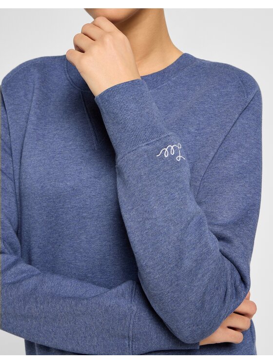 Lee Lee Bluza Raglan Crew Sws Mood Indigo Heather Fioletowy Regular Fit