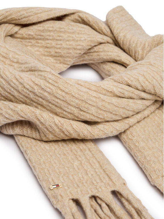 Tommy Hilfiger Tommy Hilfiger Šalikas Cable Enamel AW0AW17793 Smėlio