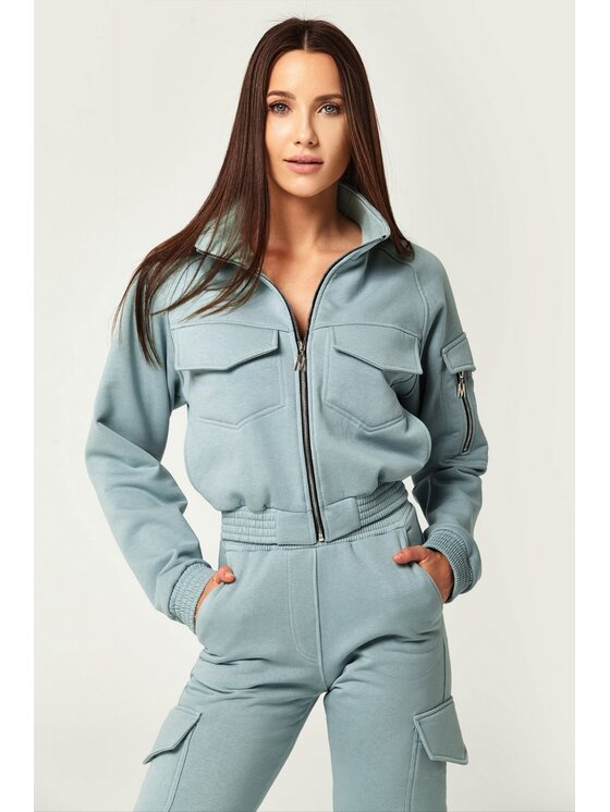 MANDRAGORA MANDRAGORA Felpa Cargo Blu Regular Fit