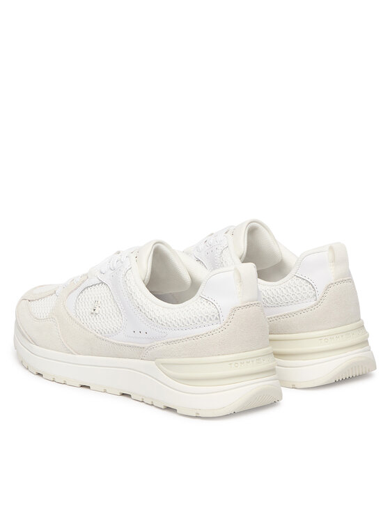 Tommy Hilfiger Tommy Hilfiger Sneakers Th Mix Material Runner FW0FW09306 Bianco