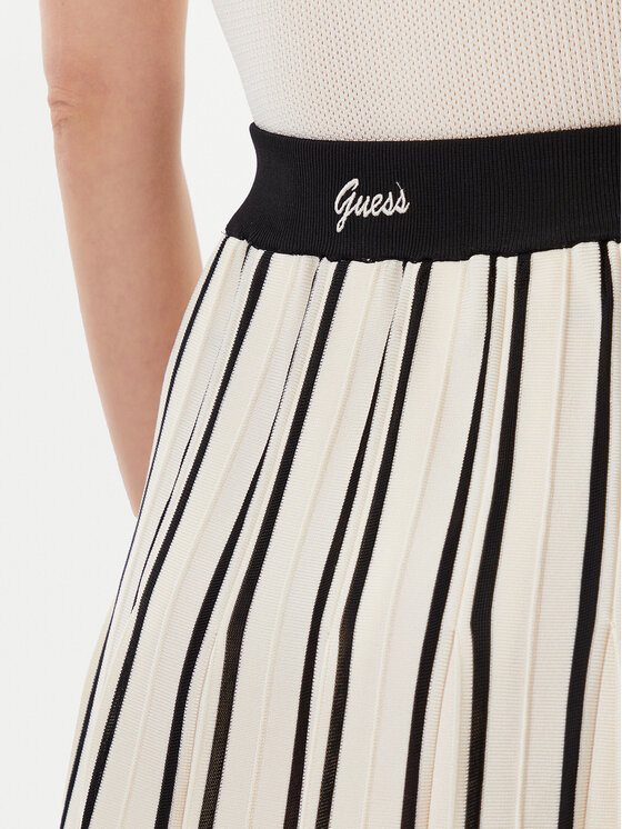 Guess Guess Plisirano krilo V5GD00 Z3D60 Écru Regular Fit