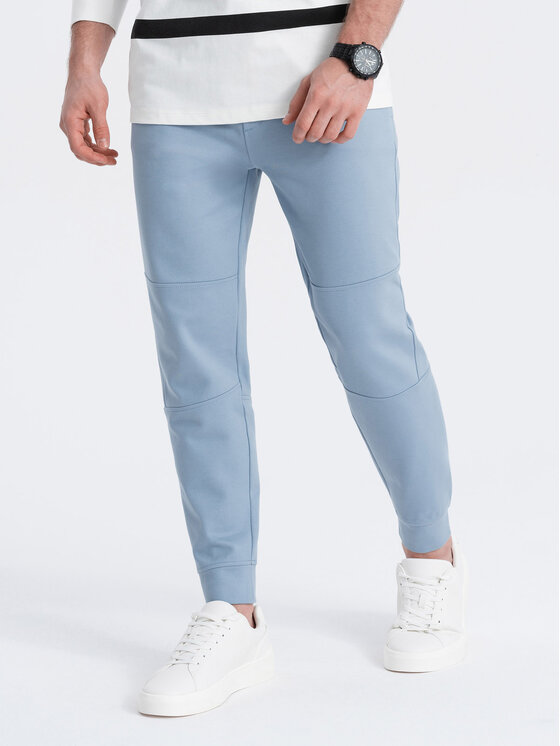 Ombre Ombre Teplákové kalhoty OM-PASK-0142 Modrá Regular Fit