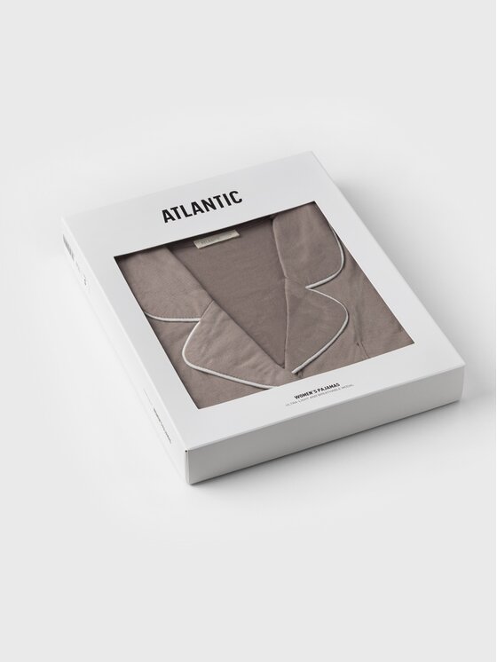 Atlantic Atlantic Piżama NLP-495-SKALNY długa Beżowy Regular Fit