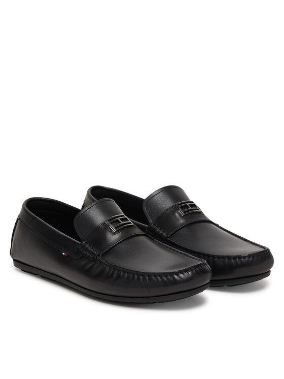 Tommy Hilfiger Tommy Hilfiger Mokasíny Hardware Hilfiger Driver Shoe FM0FM05838 Černá