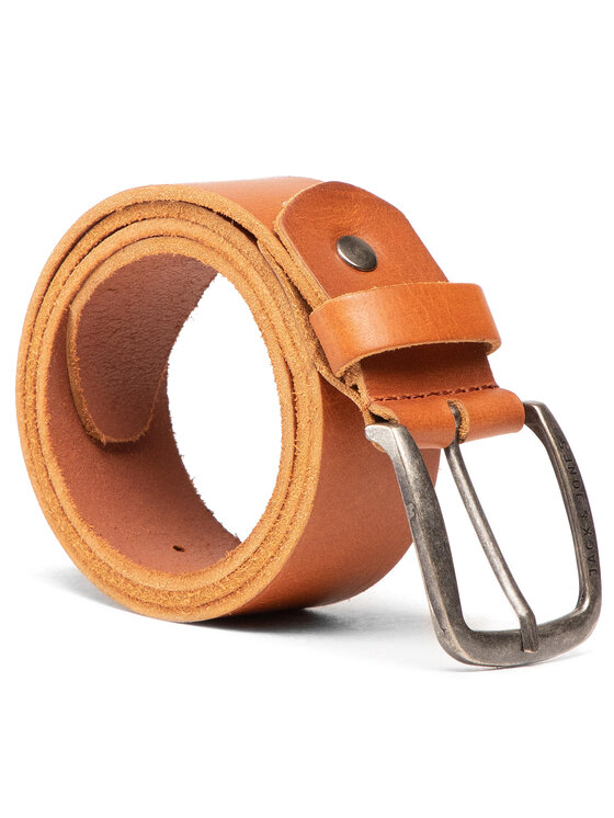 Jack&Jones Vīriešu josta Jackpaul Leather Belt 12111286 Brūns