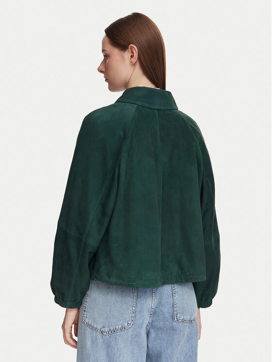 Weekend Max Mara Weekend Max Mara Kožená bunda Zuppa 2625446011 Zelená Regular Fit