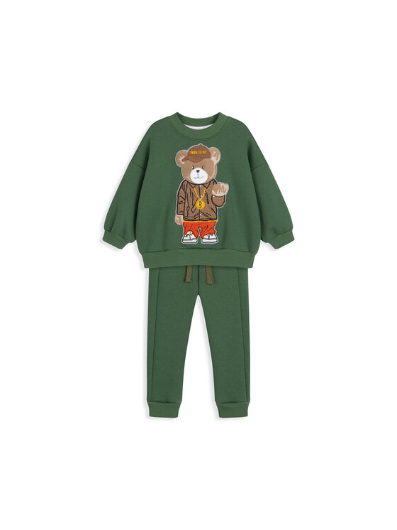 Bejbi Story Bejbi Story Bluza Snoop Teddy Zielony Oversize