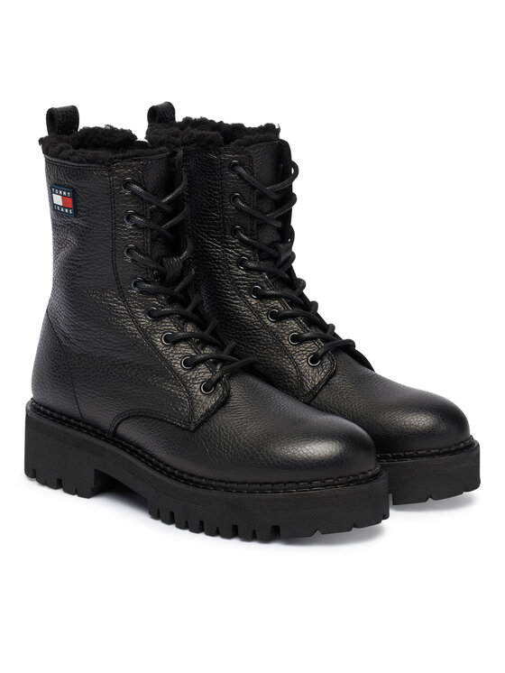 Tommy Jeans Tommy Jeans Schnürstiefeletten Tjw Urban Laceup Boot Wl EN0EN02906 Schwarz