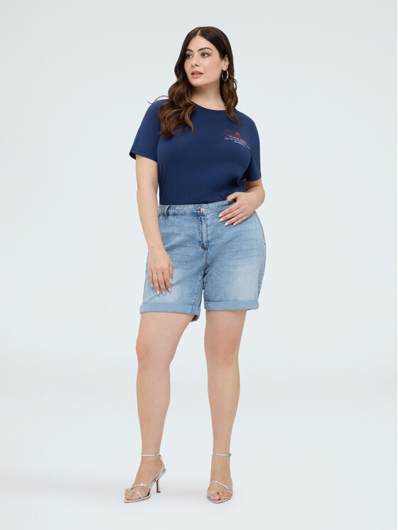 Fiorella Rubino Fiorella Rubino Jeansy P412T005303N004 Turkusowy Regular Fit