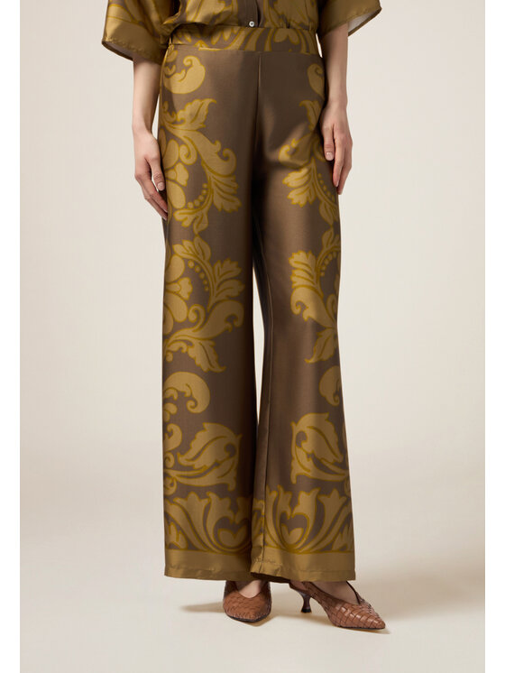 Oltre Oltre Pantaloni di tessuto P287J002390N0S5 Marrone A-Line Fit