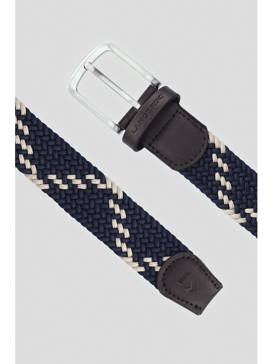 Lancerto Lancerto Pasek Męski Pleat PS090124000018 Granatowy