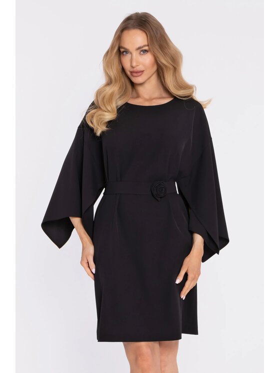Made of Emotion Made of Emotion Sukienka koktajlowa M908 Czarny A-Line Fit