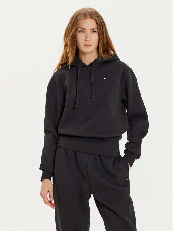 Tommy Hilfiger Tommy Hilfiger Bluză WW0WW44991 Negru Regular Fit