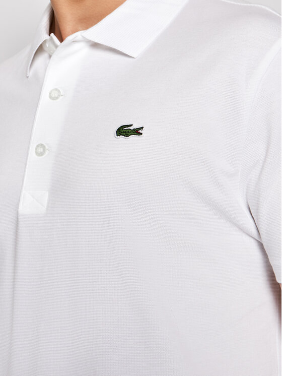 Lacoste Lacoste Тениска с яка и копчета YH4801 Бял Slim Fit
