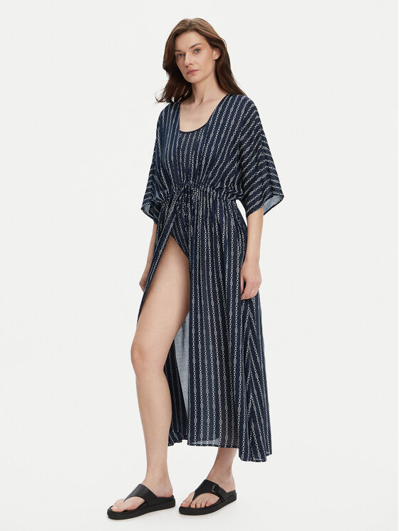 Tommy Hilfiger Tommy Hilfiger Kimono UW0UW05960 Granatowy Relaxed Fit
