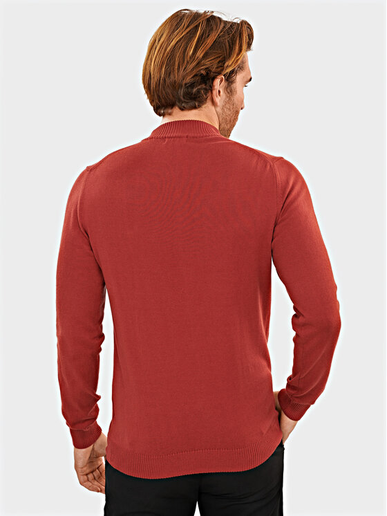 Evenemen Evenemen Sweter Półgolf Bordowy Slim Fit