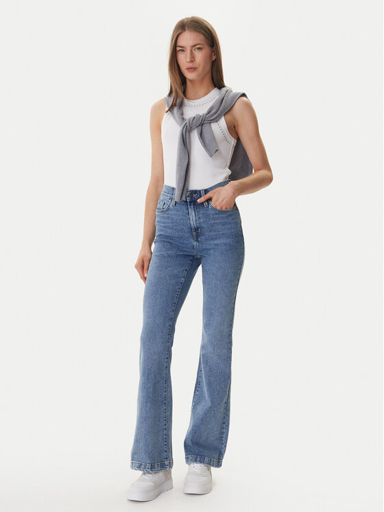 DKNY DKNY Felső DJ5T1694 Fehér Slim Fit