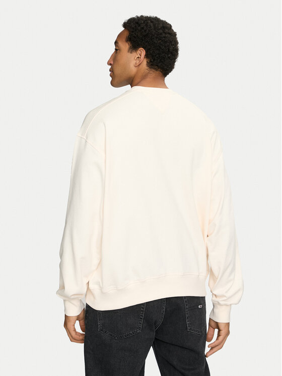 Tommy Jeans Tommy Jeans Sweatshirt DM0DM19243 Écru Boxy Fit