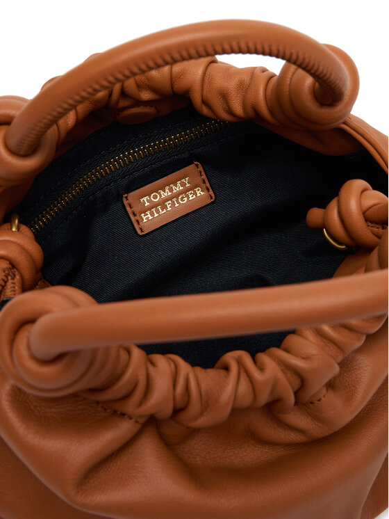 Tommy Hilfiger Tommy Hilfiger Torebka Th Soft Leather Med Crossover AW0AW18369 Brązowy