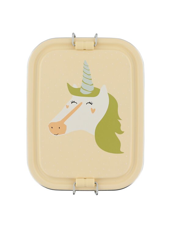 Trixie Baby Trixie Baby Lunchbox Mały stalowy lunch box - Jednorożec Beżowy