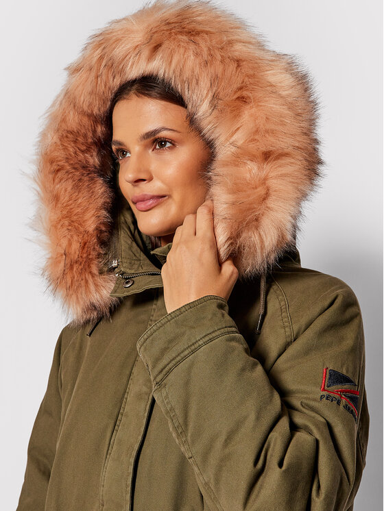 Pepe Jeans Pepe Jeans Parka Dizzy PL401959 Zöld Regular Fit