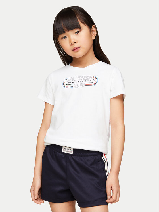 Tommy Hilfiger Tricou 1985 KG0KG07858 Alb Regular Fit