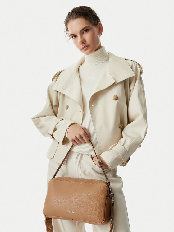 Calvin Klein Geantă Webbing 2X Strap Lg Camera Bag LV04F3642G Bej